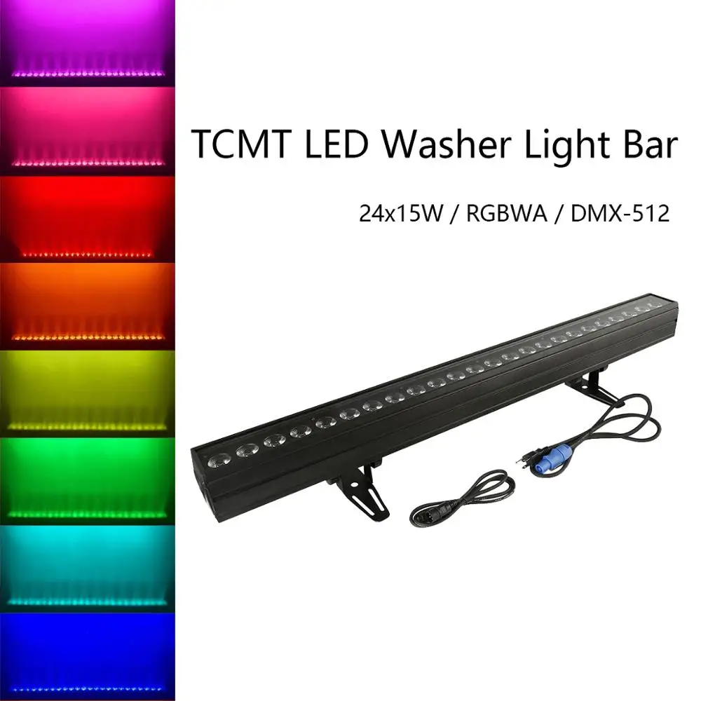 

24 X 15W RGBWA Wall Wash Light Bar DMX 512 DJ Party Stage Show Lighting