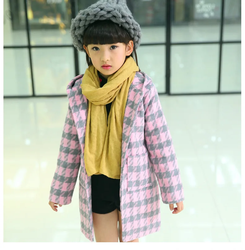 Весенние пальто для маленьких девочек куртки для девочек длинная верхняя одежда с капюшоном английская зимняя одежда детская одежда для