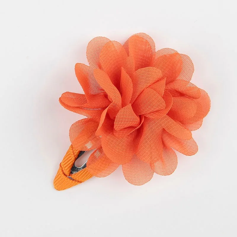 Cute 22 Colors Fashion Baby Girls Mini Chiffon Flowers Hair Clips Sweet Children Hairpins for Kids Hair Accessories