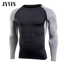 Rashgard компрессионные колготки для бега, футболка для бега, мужские рубашки с длинными рукавами, футболка для спортзала, Спортивная рубашка для фитнеса, мужская спортивная одежда