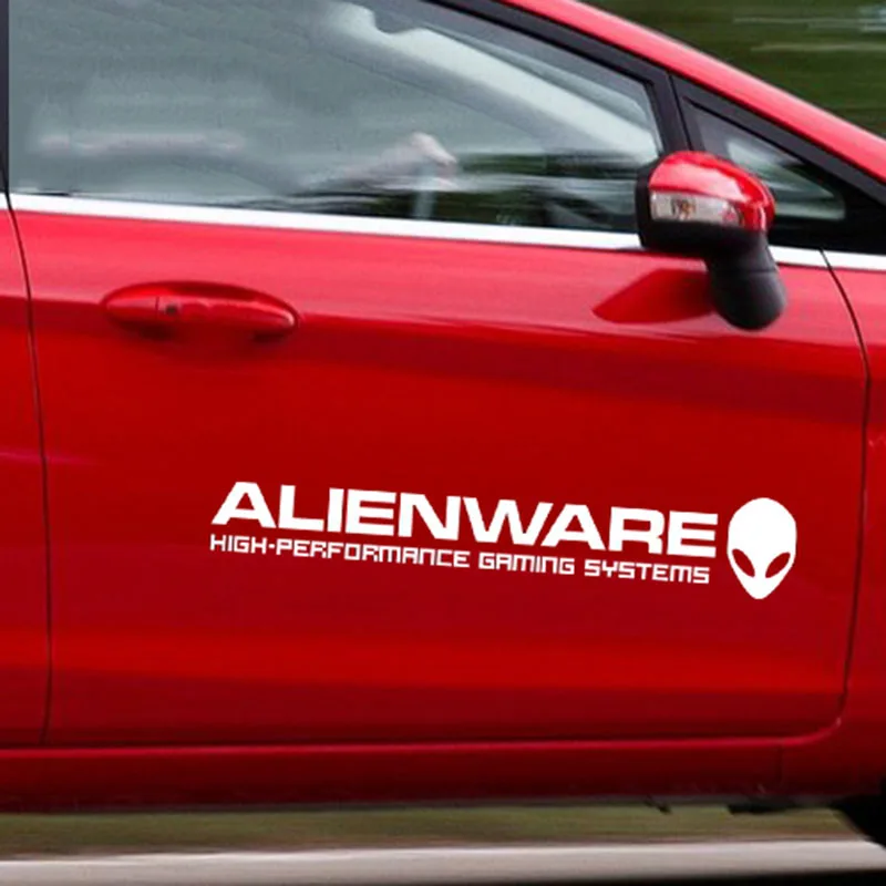 Car styling ALIENWARE extra-terrestrial reflective car sticker for car door Golf cruze ford focus 2
