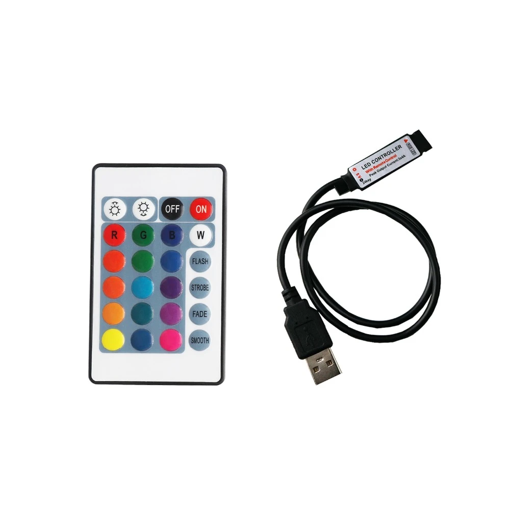 24 Keys RGB Controller DC 5V USB LED Strip Mini RF Remote Control For