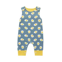 Детский комбинезон с круглым вырезом, Одежда для новорожденных, хлопковый комбинезон с рисунком для маленьких мальчиков и девочек, 2019