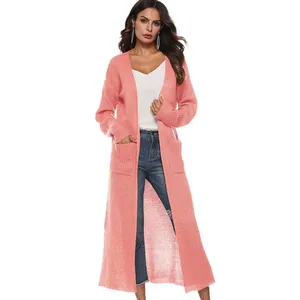 Women's Long Cardigan Plus Size Thick Kimono Long Sleeve Sweater Loose Asymmetrical Hem Women Outerwear