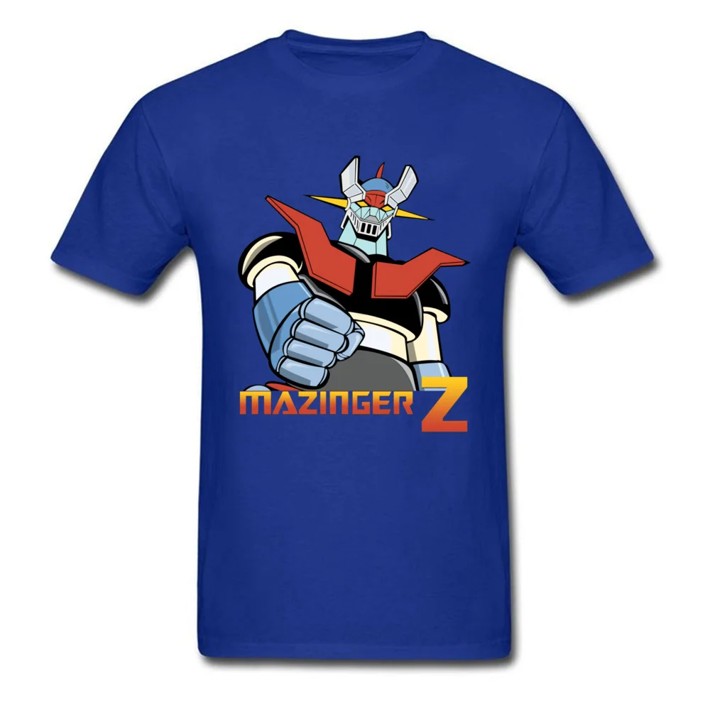 Аниме Mazinger Z Футболка мужская футболка модные черные топы воин любовник одежда робот футболки Япония Классический Футболка "Аниме" - Цвет: Синий