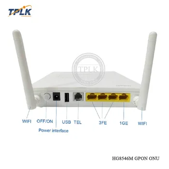 

3PCS 100% Original Hua wei HG8546M Gpon WiFi Ont onu 2POTS+4FE+1USB+WiFi modem with English software Telecom Network Equipment