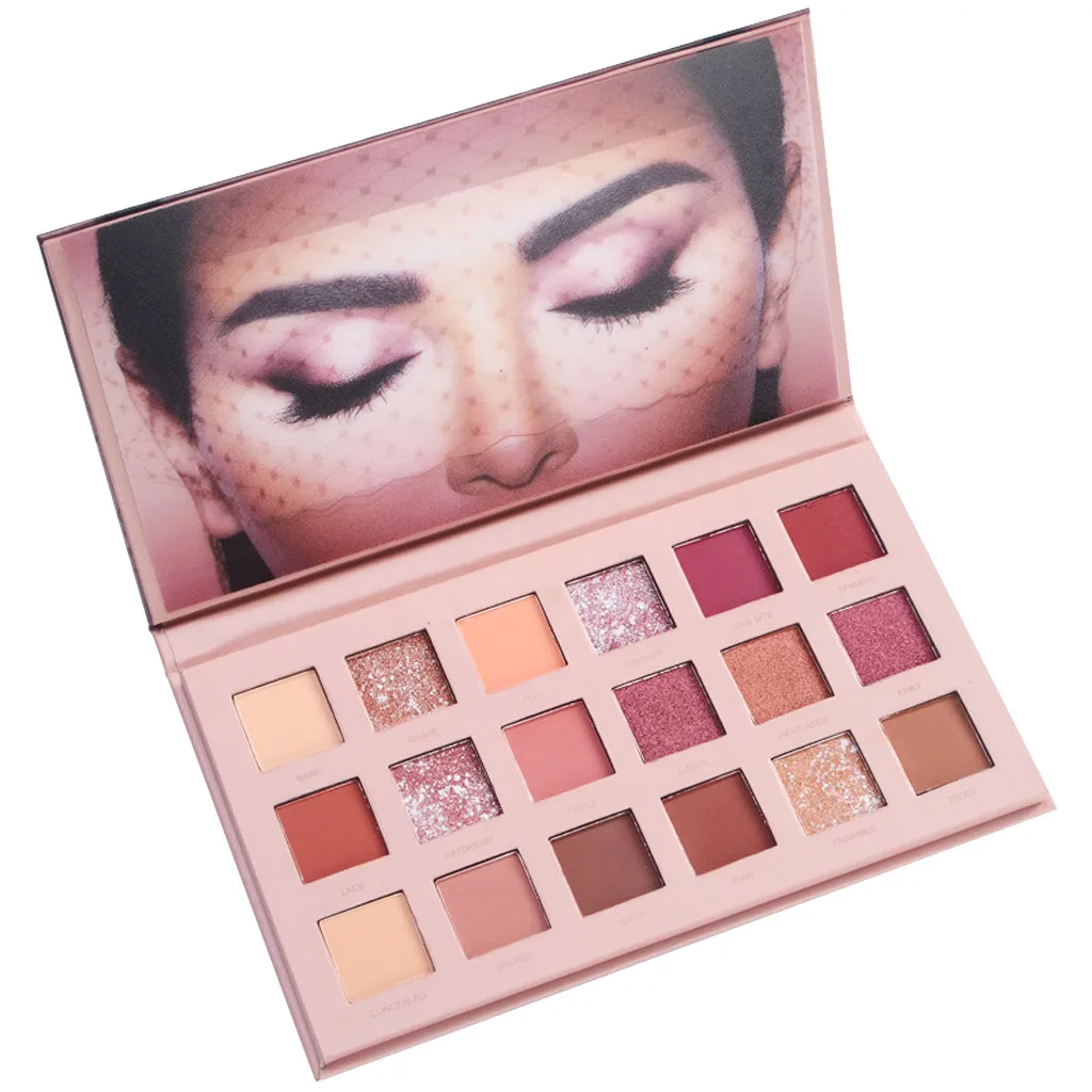 

2019 Beauty INS Same Style 18 Colors Eye Shadow Makeup Pearl Metallic Eyeshadow Palette MakeDrop Shipping
