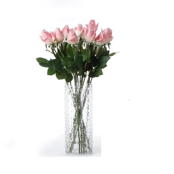 

INDIGO - 9pcs - Pink Rose Bud Real Touch Rose Decorative Artificial Flower Wedding Flower Bud Gift Party Event Free Shipping