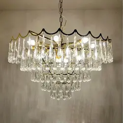 Современный индивидуальный креативный хрустальный кулон Американский простой Ресторан спальня вилла дизайнерский свет роскошный капли