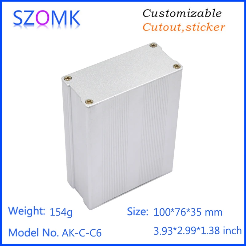szomk aluminum extruded enclosure for power supply junction housing aluminum GPS tracker control box (2)