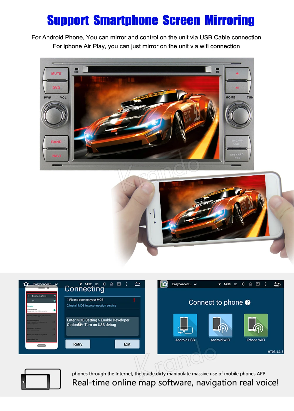 Flash Deal Krando 7" Android 9.0 car navigation multimedia system for Ford Focus 2004-2007 For Ford S-MAX 05-20 audio radio gps dvd player 8 Flash Deal Krando 7" Android 9.0 car navigation multimedia system for Ford Focus 2004-2007 For Ford S-MAX 05-20 audio radio gps dvd player 8