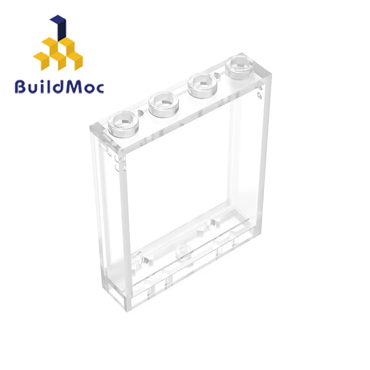BuildMOC совместимые сборки частиц 6154 1x4x4 для строительных блоков части DIY логотип