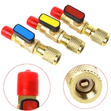 Шаровой клапан кондиционера прямой SAE латунный зарядный шланг портативный Авто аксессуары инструменты охлаждающий хладагент Прочная Фурнитура