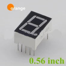 7-сегментный orange светодиодный Дисплей 0,56 дюймов 1 битовая цифровая трубка Пластик металлический общий анод(газоразрядный индикатор