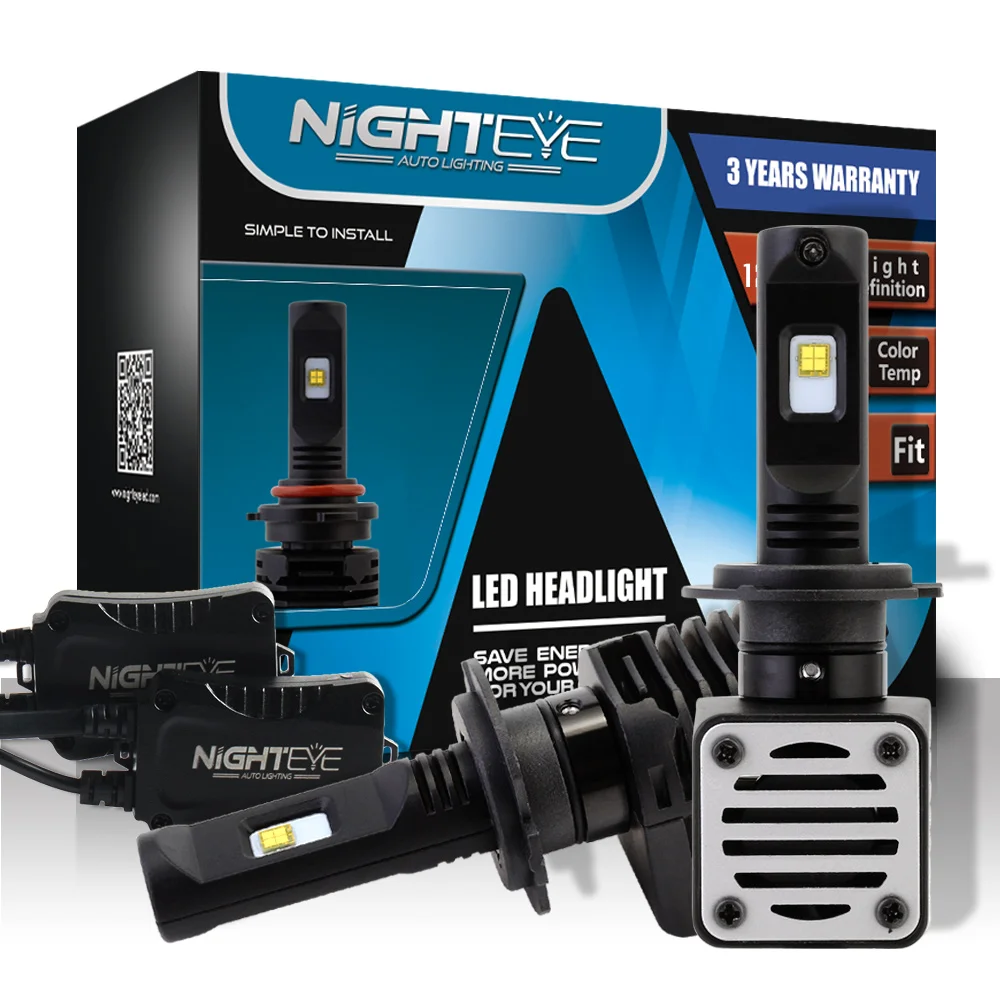 NIGHTEYE H7 Car Led 12v Headlight Bulb 80W/Set 6000K 60000LM Auto Led