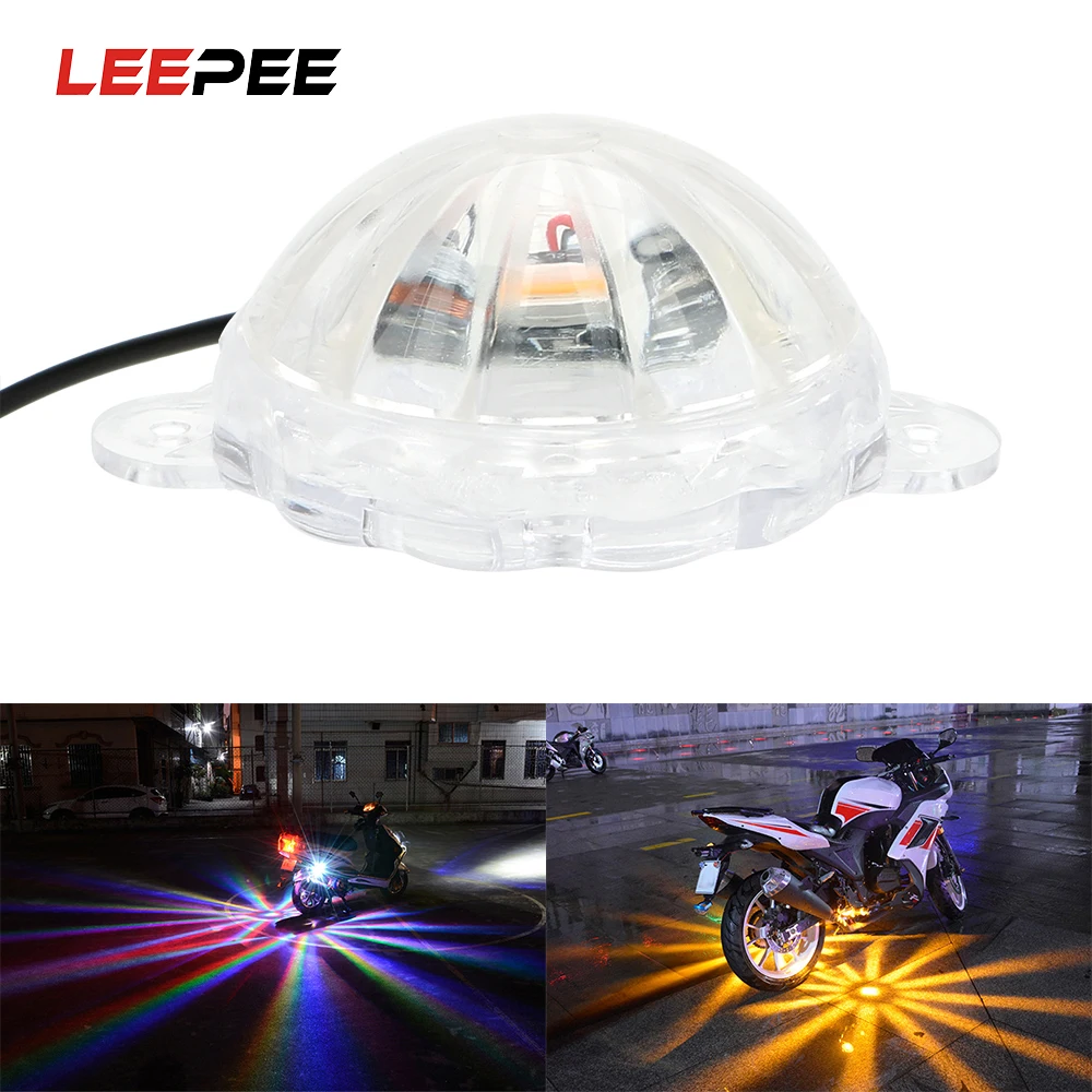 

LEEPEE Motorcycle Lighting Atmosphere Lamp Motorbike Flash Strobe Light Moto Chassis Light LED Decorative Lamp DC 12V