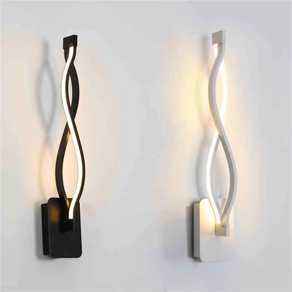 

Easy Install Bedside Office Wall Light Double Spiral Eye Caring Bedroom Hotel Modern Style Living Room Energy Saving Led