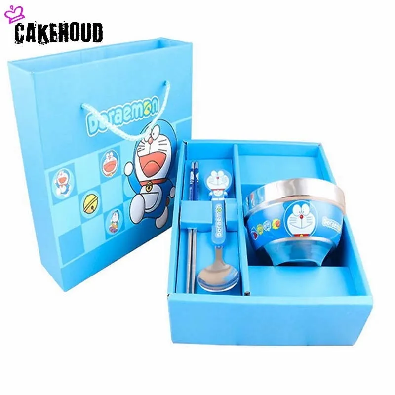 

CAKEHOUD Cartoon Western Children My Tableware Fork Portable Stainless Steel Cutlery Set Children Gifts Kitchen Accessorie