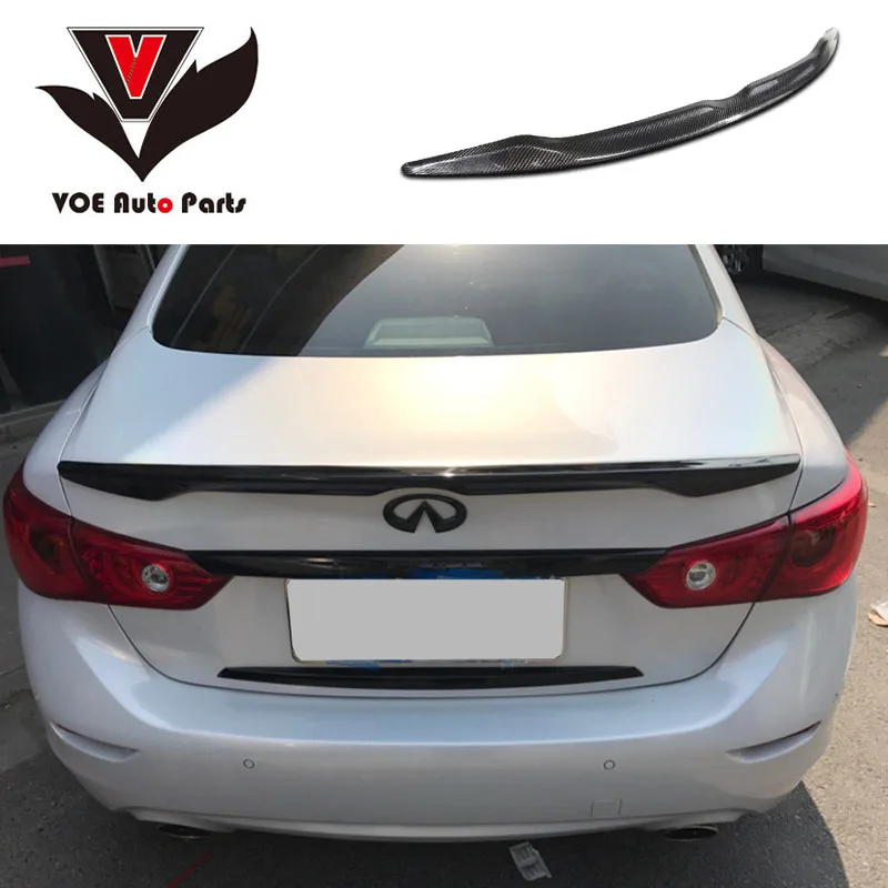 Q50 спойлер для багажника Infiniti 2014 + из углеродного волокна Стайлинг