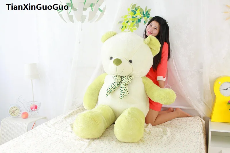 stuffed plush toy huge 140cm green teddy bear soft plush toy soft bear doll hugging pillow birthday gift s0393