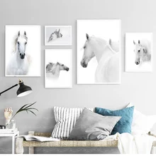 Imagem de parede com imagens de arte nórdica, imagem moderna de arte para mais cavalos cabeça para futuro