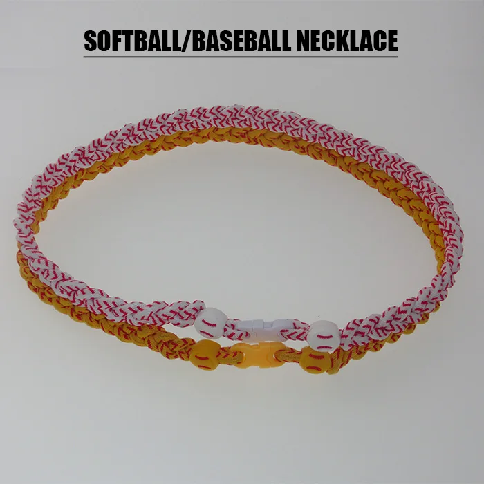 2019 baseball/softball yellow/white stitch braided