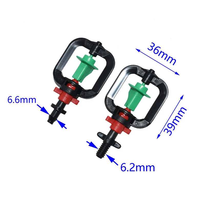 Сад Microjet спринклерной парниковых висит вращающиеся микро насадка с колючая 1/4 "6 мм резьбой 100 шт