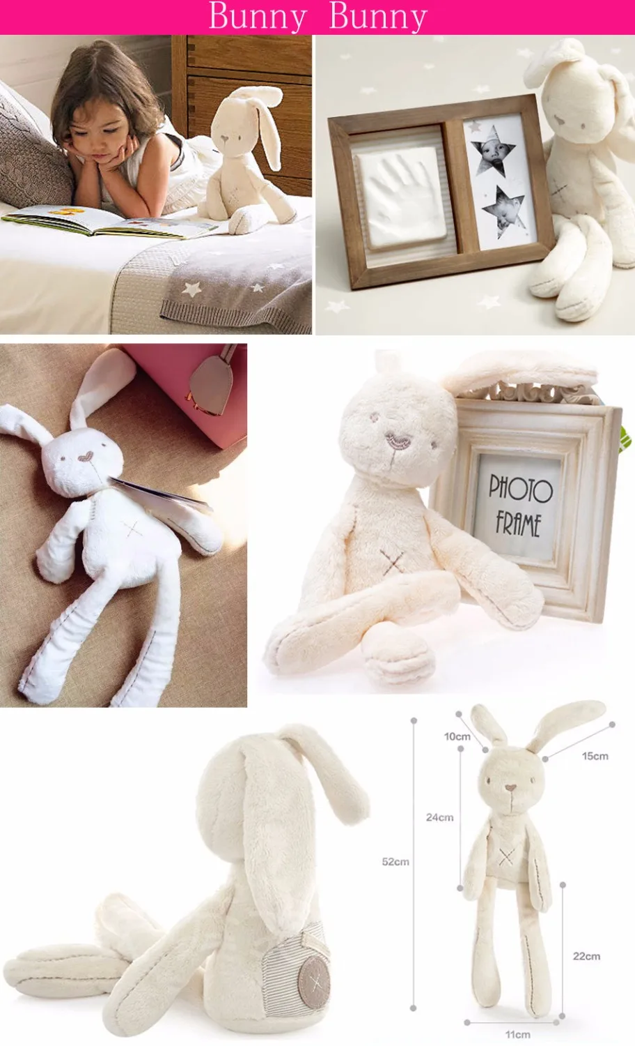 50 см высокий кролик ребенок медведь сон удобный мягкий плюшевый кролик игрушка кукла медведь кукла кровать для Тедди спокойный Гладкий подарок на день рождения