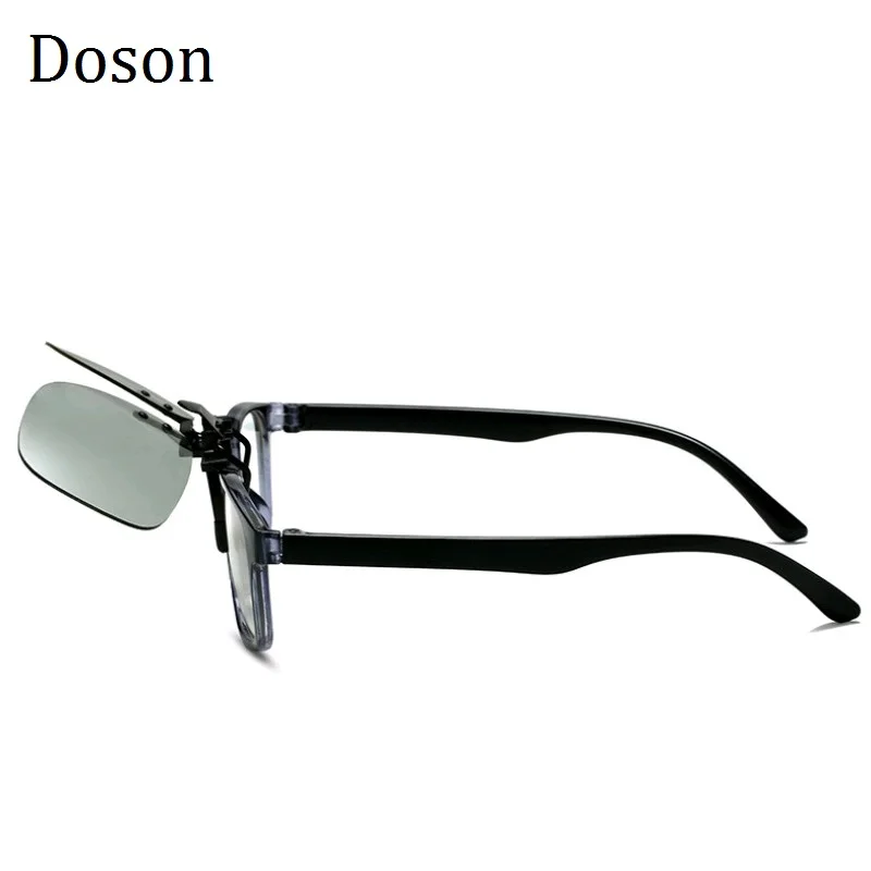 Photochromic Polarized Clip On Sunglasses Near-Sighted Driving Night Vision Lens Anti-UVA Anti-UVB Sunglasses Clip De_voghion.com