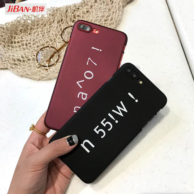 Jiban письмо пары телефон чехол для iPhone 6 6S Plus плюс ультра тонкий трудно матовое