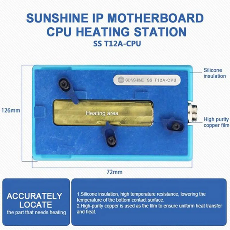 IC чипы распайки станция SS-T12A процессор Материнская плата сепаратор для iPhone X XS XSMAX cpu системная плата Android Лицо ID Распайка