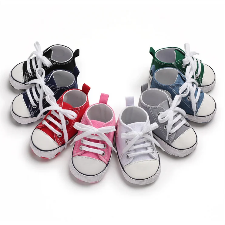 Повседневная обувь для малышей младенцев, мальчиков и девочек, пинетки, парусиновая теннисная обувь, детские скейтерские кроссовки, Нескользящие Первые ходунки