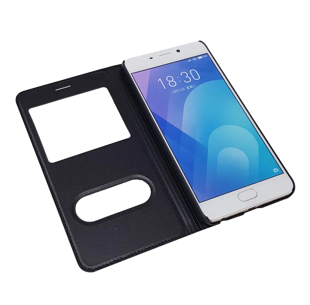 Uftemr чехол для телефона Meizu M6 Note с окошком просмотра ответа на звонки s кожаный флип