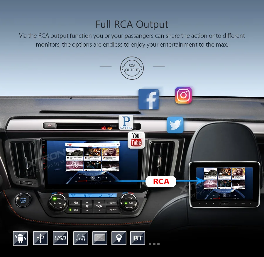 Discount 10.1" Android 7.1 Car Stereo Radio Player RCA GPS Canbus DAB+ OBD WIFI NO DVD For Toyota RAV4 2013 2014 2015 2016 2017 1