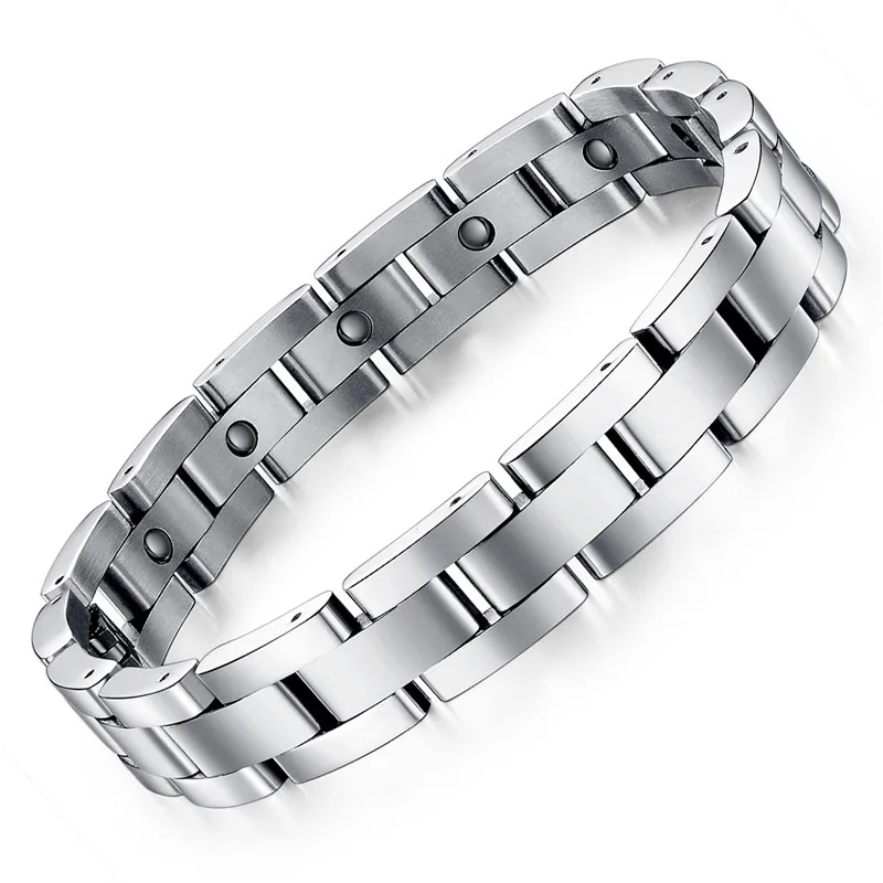 Классический мужской браслет Pulseras с энергетическим магнитным камнем ювелирные