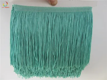 

10 yard/lot 15CM light green Polyester Fringe Trim African Tassel Ribbon Lace Sew Latin Dress Garment Curtain DIY Accessories