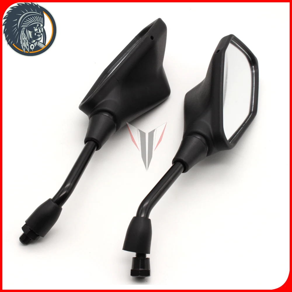 Pair 10mm Motorcycle Black Rear View Mirrorsmotorcycle Rear View Mirror