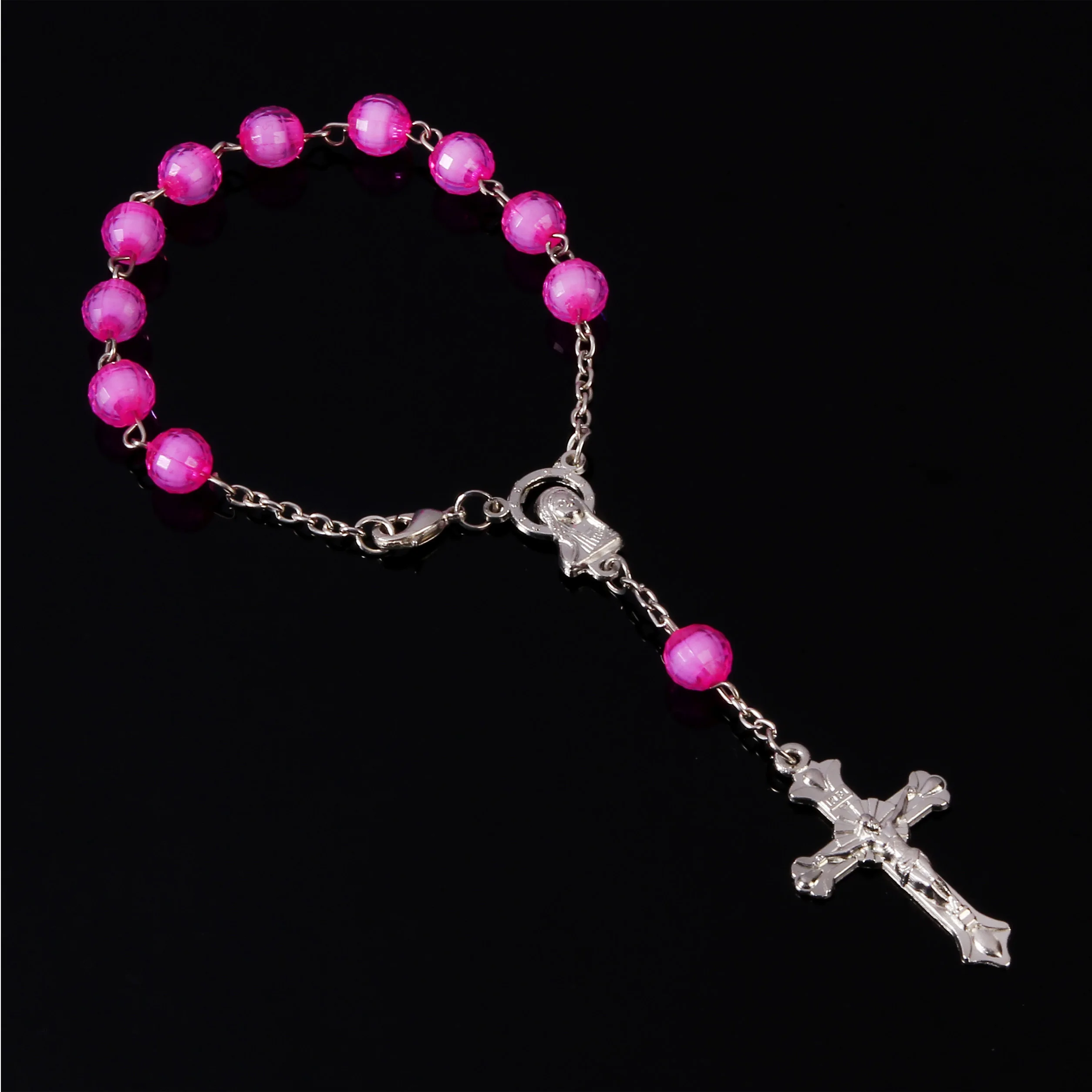 Religious Catholic Rosary Cross Bracelet Christian Prayer Conducive to Children's Baptism | Украшения и аксессуары