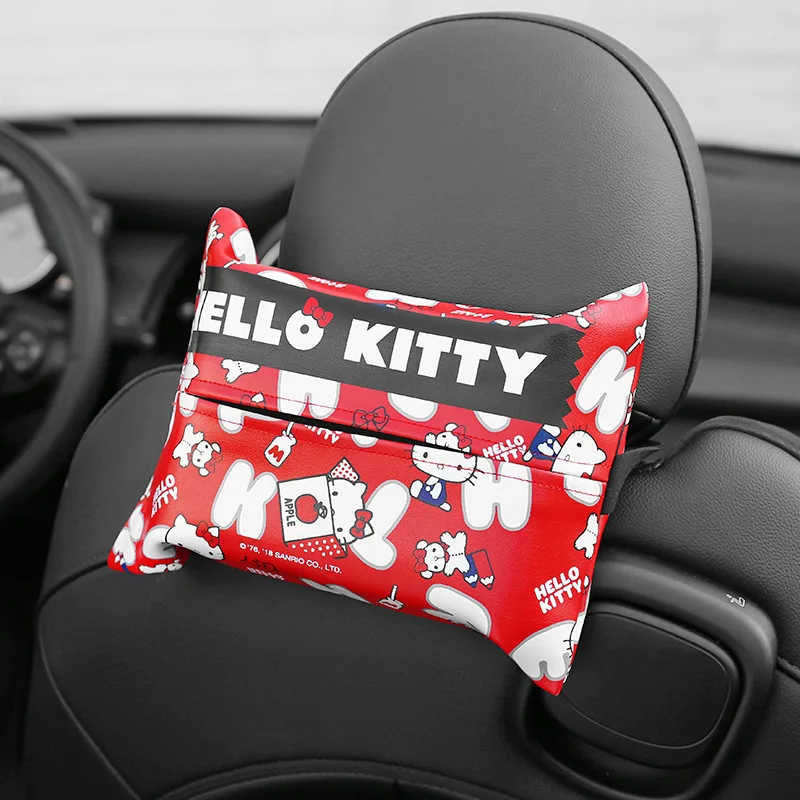 Caixas de Tecido Caixa de Tecido Estilo do Carro Acessórios do Carro para Meninas Kitty Gato Bonito Titular 1pc