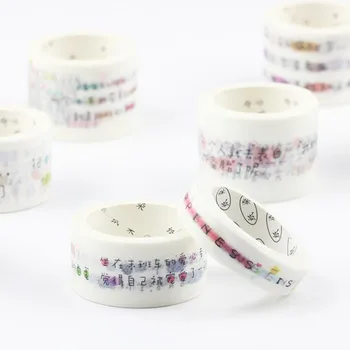 

1 Pcs Popular Network Word Washi Tape Adhesive Tape DIY Scrapbooking Sticker Label Masking Tape Stationery