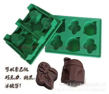 

300pcs/lot Boba Fett Silicone Star Wars Ice Cube Tray Mold Cookies Chocolate Soap Baking Mould DIY
