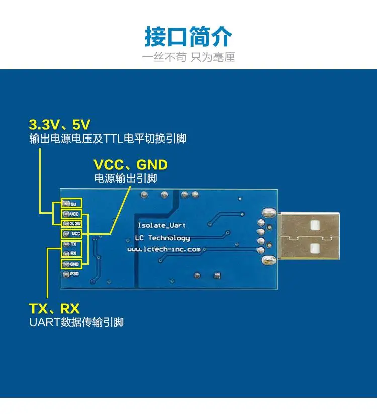 Высокая скорость изолированный USB переключатель TTL последовательный мощность оптрон изоляции 3.3 В 5 В TTL модуль вывода CH340