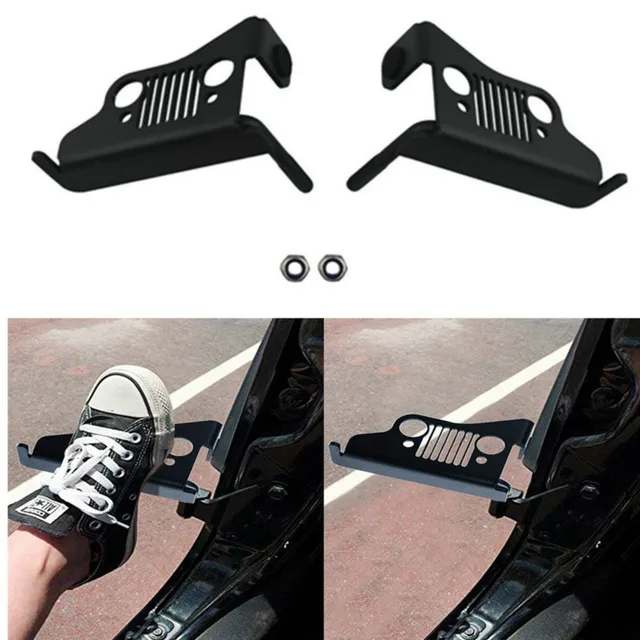 Auto Accessories Foot Pegs A Pair of Exterior Black Metal Iron Pedal