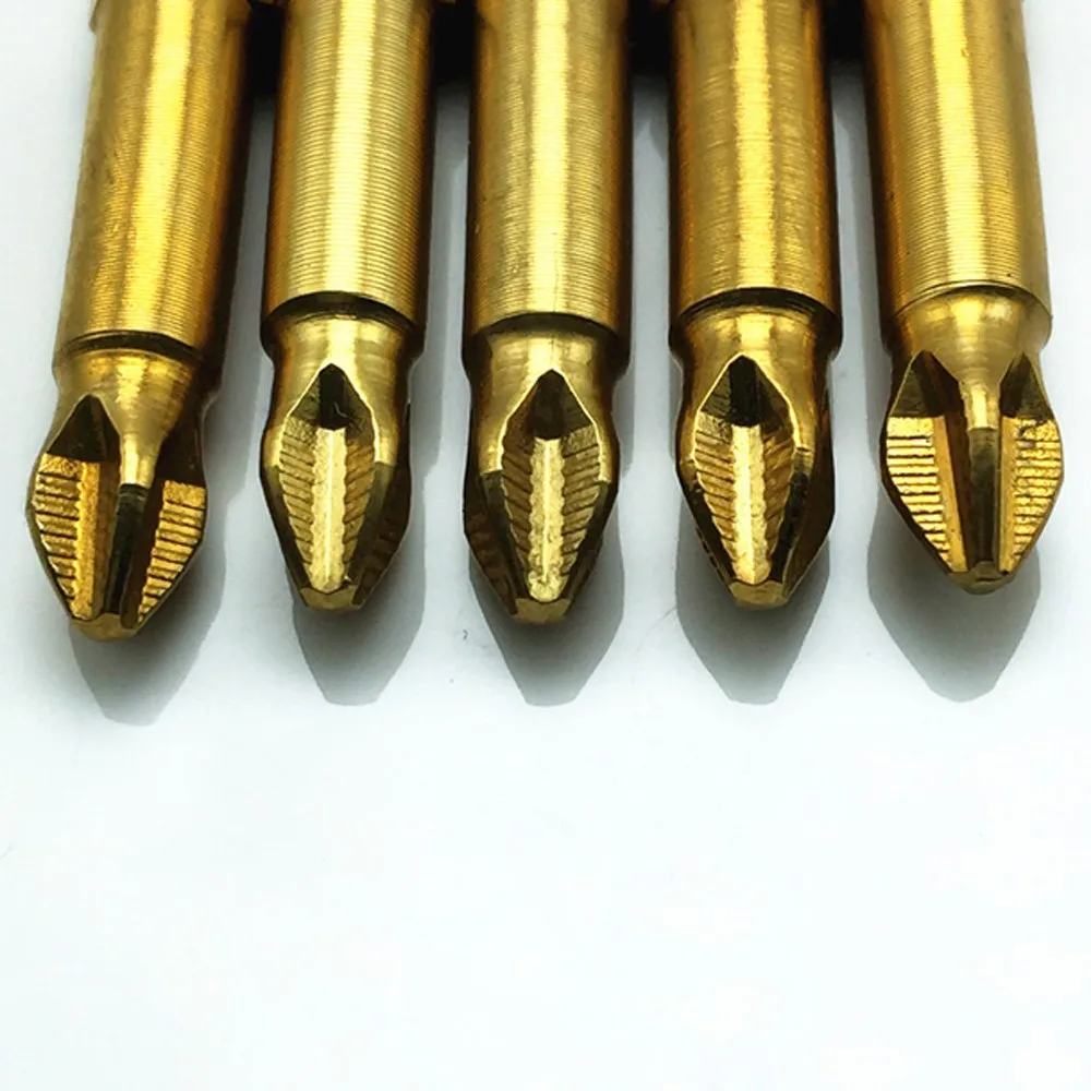 Hot-5Pcs-Titanium-coated-1-4-Hex-Shank-L-50mm-PH2-Electric-Anti-Slip-Phillips-S2
