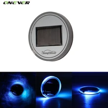 Универсальный автомобильный Противоскользящий коврик, водонепроницаемый Солнечный СВЕТОДИОДНЫЙ Автомобильный подстаканник, коврик для бутылки, подставка для напитков, встроенный датчик вибрации и светильник