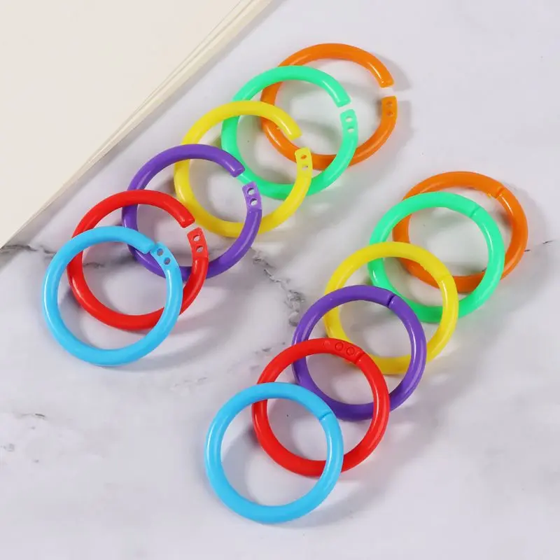 20PCS Circle Loose Leaf Ring Binder Hoop For DIY Photo Scrapbook Album Book