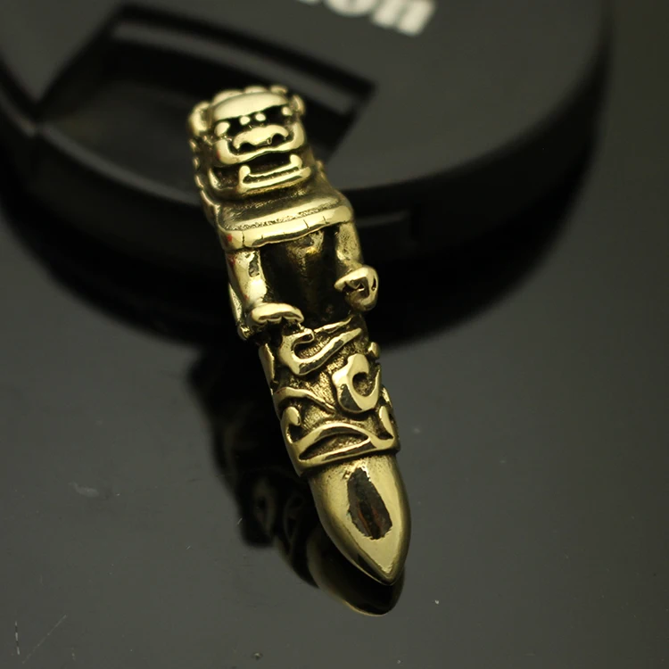 DIY-Lion-Brass-Knife-Beads-Pendant-Rope-Copper-Knife-Fall-Rope-Outdoors-Knife-EDC-Knife-Pendant (1)