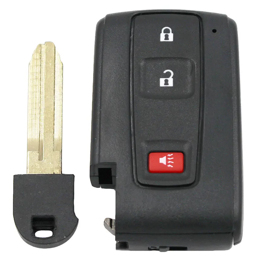 

2+1/3 Button Remote Car Key Shell Case Housing + Uncut Blade for Toyota Prius 2004 2005 2006 2007 2008 2009 Corolla Verso Camry