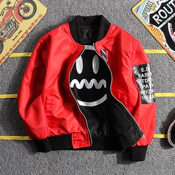 

Boy's clothing two sides wear jacket double sides big child jacket fashionable coat 2-12 years old