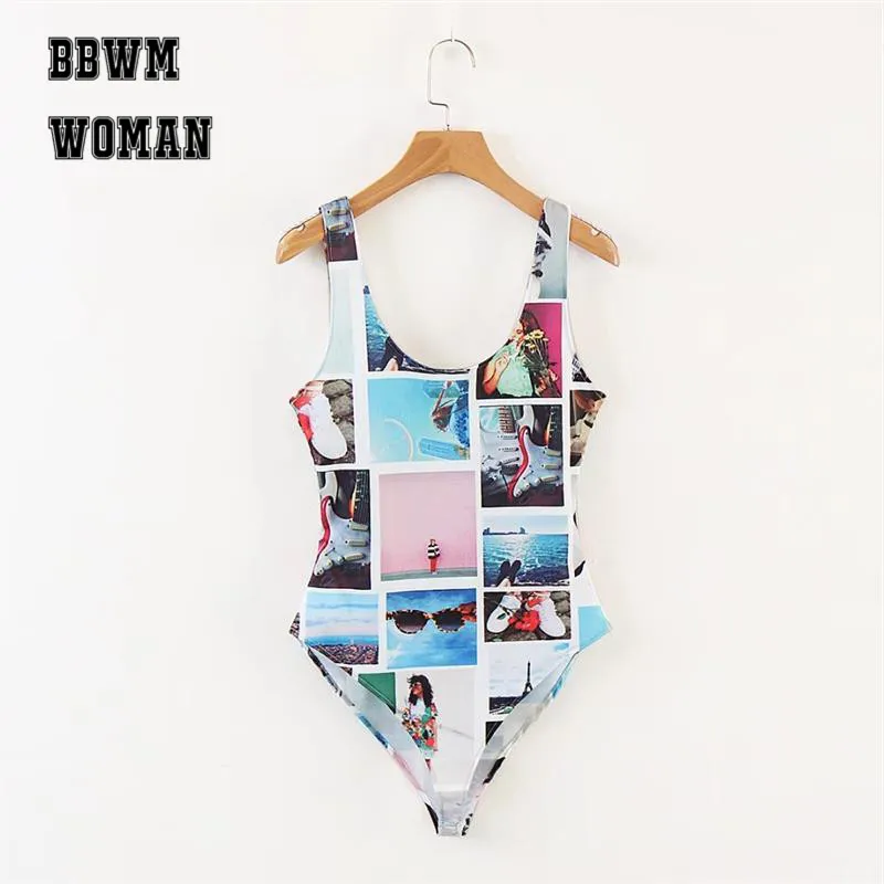 

Photo Picture Design Women Jumpsuits Vacation Beach Sleeveless Travel Female Playsuits 2018 New Summer Sexy Fashion Tops ZO263